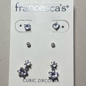NWT Francesca 3x pairs of earrings